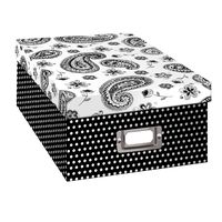 Pioneer Photo Albums B-1BW Photo Storage Box, Paisley Design