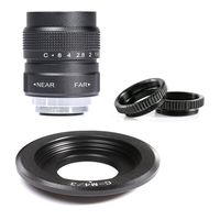 Fujian 25MM F1.4 TV Movie Lens and Lens Adapter Kit for Olympus Panasonic MFT Micro 4/3 M43 Cameras