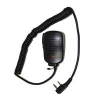 HQRP 2 Pin PTT Mini Speaker Mic for Kenwood TH-41, TH-41A, TH-41AT, TH-41BT, TH-41E + HQRP UV Meter