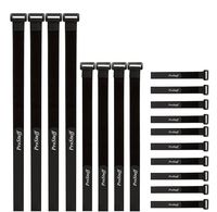 18 Pack of Reusable Hook and Loop Cinch Cable Tie Down Straps Set for Cord Management, Home, Office, Garage, Wires, Hoses, Bundling Boxes - Different Sizes - 24 Inch, 18 Inch, 8 Inch