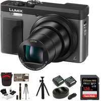 Panasonic DC-ZS70K Lumix 20.3MP, 4K Touch Enabled 3" LCD, 180 Degree Flip-Front Display, 30x Lens 128GB Bundle
