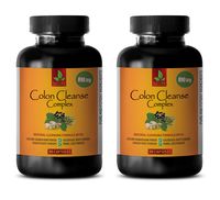 Colon Super Cleanse - Colon Cleanse Complex 890 MG - Natural Cleansing Formula - Ginger Supplement Capsules - 2 Bottles 180 Capsules