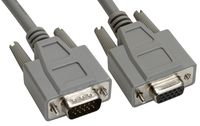 Amphenol CS-DSDHD15MF0-005 15-Pin HD15 Deluxe D-Sub Cable, Shielded, Male/Female, 5', Gray