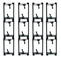 Single Gang Low Voltage Wall Plate Mounting Bracket Device,for HDMI,Telphone and Network Wires,Coaxial,Speaker Cables,Black(12 Pack)