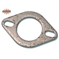 2.25 2-1/4" Universal Mild Steel Flange Exhaust Pipe 2 Slotted Bolt Hole OVAL Khaos Motorsports
