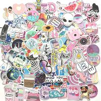 156 Pcs Cute Stickers,Laptop and Water Bottle Decal Sticker Pack for Teens, Girls, Women Vinyl Stickers Waterproof (Pink)