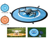 Qubuy Drones Landing Pad, Drone and Quadcopter 30''/75cm Universal Portable Foldable Waterproof RC Soft Helipad for DJI Phantom 2/3/4/Pro, Inspire 1/2,Mavic AIR/2 Pro/2 Zoom/Pro,GoPro Karma & More