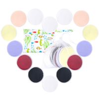 Langsprit Leak-Proof Reusable Bamboo Nursing Pads(14 Pack),Super Absorbent Washable Breast Pads with 2 Bonus Free Laundry Bag & Storage Bag(Round)