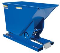 Vestil D-75-HD Heavy Duty Steel Self-Dumping Hopper with Bumper Release,6000 lbs Capacity, Overall L x W x H (in.) 61-1/8" x 31-9/16" x 42-3/4", Blue