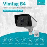 Vimtag IP White Light Security Camera | 2MP HD Outdoor Waterproof Surveillance Camera with Night Vision Spotlight + 2-Way Real Time Audio | Stream On Phone & Tablet & Computers, Compatible with Alexa