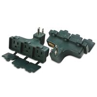 Cable Matters 2-Pack 3-Outlet Weather Resistant Wall Tap with Covers