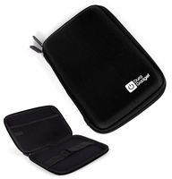 DURAGADGET Protective Black EVA Shell Case - Suitable for use with Sylvania SDVD7040-Black 7-Inch Portable DVD Player