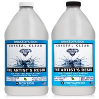 Epoxy Resin Art Resin Crystal Clear Formula- The Artist's Resin for Coating, Casting, Resin Art, Geodes, Tabletop, Bar Top, Live Edge Tables, River Tables- Non-Toxic -1 Gallon Kit