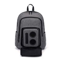 Bluetooth Speaker Backpack with 20-Watt Speakers & Subwoofer for Parties/Festivals/Beach/School. Rechargeable, Works with iPhone & Android (Gray, 2020 Edition)
