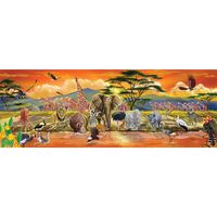 Melissa & Doug African Plains Safari Jumbo Jigsaw Floor Puzzle (Preschool, 100 Pieces, Over 4 Feet Long, Great Gift for Girls and Boys - Best for 3, 4, and 5 Year Olds)