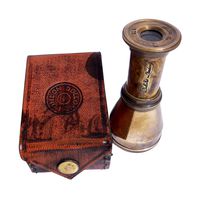 MAH Pocket Telescope with Leather Box - Best Gift for Anyone. C-3230