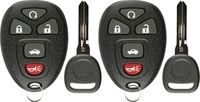 KeylessOption Keyless Entry Remote Control Car Key Fob Replacement for 15912860 with Key (Pack of 2)