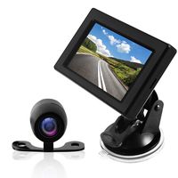 Pyle Backup Car Camera Rear View Screen Monitor System - Parking & Reverse Safety Distance Scale Lines, Waterproof, Night Vision, 170° View Angle, 4.3" LCD Video Color Display for Vehicles - (PLCM44)