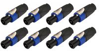 (8 Pack) Original Neutrik NL4FX 4 pole Locking SpeakON Cable Mount Connector