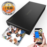 Portable Instant Mobile Photo Printer - Wireless Color Picture Printing from Apple iPhone, iPad or Android Smartphone Camera - Mini Compact Pocket Size Easy for Travel - SereneLife PICKIT22BK (Black)