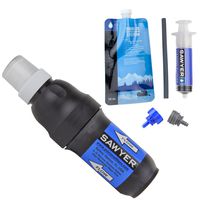 Sawyer Products SP137 Squeeze Water Filtration System with One Pouch, Straw, and Hydration Pack Adapters