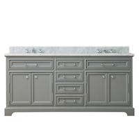Water Creation Derby 72G Cashmere Grey Double Sink Bathroom Vanity