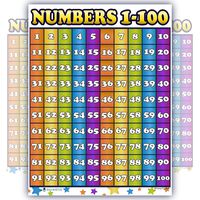 Counting 1-100 numbers LAMINATED chart poster by Young N Refined 15x20