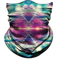 Obacle Seamless Bandana for Rave Face Mask Dust Wind UV Sun Protection Neck Gaiter Tube Mask Headwear Bandana for Women Men Festival Party Motorcycle Riding Outdoor (Starry Sky Pink Green Gold 04)