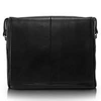 Siamod, VERNAZZA, SAN Francesco, Napa Cashmere Leather, 13" Leather Messenger Bag, Black (45355)