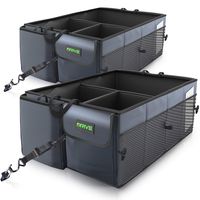 Drive Auto Products Car Trunk Storage Organizer with Straps, 2-Pack