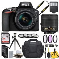 Nikon D3500 DSLR Camera with AF-P DX NIKKOR 18-55mm f/3.5-5.6G VR Lens + Basic Travel Kit