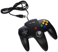 Retro-Link Wired N64 Style USB Controller for PC & Mac, Black