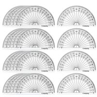 Coopay 24 Pack Plastic Protractors Clear Protractor Student Math Protractor Set 180 Degrees for Angle Measurement, 4 Inches