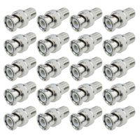 Pasow BNC Male Plug to F Female Jack Adapter Coax Connector Coupler adapters CCTV Camera (20PCS)
