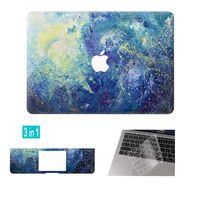 DowBier Hard Shell Case & Keyboard Cover & Sticker Bundle Compatible with Apple MacBook ( Pro 13 Inch A1989 A1706 A1708, Night Sky)