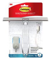 Command Shower Squeegee, Satin Nickel, 1-Squeegee, 1-Hook, 1 Small Water-Resistant Strip (BATH32-SS-ES)