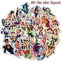 Sexy Women Demon Graffiti Stickers - 50 Pack Pinup Girls Vinyl Decals for Laptop Water Bottle Skateboard Phone Case Car Bike Bumper Luggage Helmet Bomb Vulgar Waterproof No Repeat, Adult