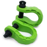 GearAmerica Mega Duty D Ring Shackles Green (2PK) | 68000 lbs (34 Ton) Tested Strength | 3/4" Shackle + 7/8 Pin + Washers| Securely Connect Tow Strap or Winch Rope to Jeep for Off-Road 4x4 Recovery