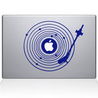 The Decal Guru 2065-MAC-12M-DB Record Universe Decal Vinyl Sticker, 12" MacBook, Dark Blue