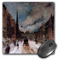 3dRose LLC 8 X 8 X 0.25 Inches Mouse Pad Street Scene with Snow 57Th Street New York City by Robert Henri (Mp_180247_1)