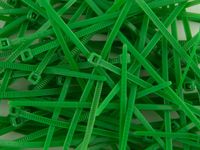 4 Inch Green Miniature Nylon Cable Tie - 500 Pack