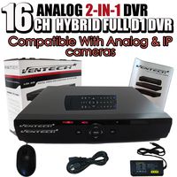 DVR 16 Channel Ventech Full 960H h.264 Surveillance Recorder Security Systems HDMI Output QR Code Super Easy Set Up Push Alerts on Cell Phones & Free App (NO Hard Drive)