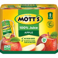 Mott's 100% Apple Juice, 6.75 fl oz pouches, 8 pack