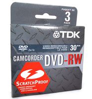 TDK 1.4GB DVD-RW Armor Plated, (3 pack) (Discontinued by Manufacturer)