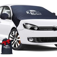 Car Windshield Cover - Frost, Ice, Snow, Water, Scratch, and Heat Resistant. Fits Most Cars, Trucks, SUV's. All-Weather Protection for Your Windshield with Magnetic Cling. Mirror Covers Included