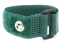 Reusable Cinch Straps - Various Sizes (12" x 1" with Eyelet, Green)