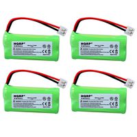 HQRP 4-Pack Phone Battery for Motorola L402, L402C, L403, L403C, L404, L404C, L702BT + HQRP Coaster