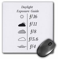 3dRose Daylight Exposure Guide and Light Metering Aperture Table - Mouse Pad, 8 by 8 inches (mp_37756_1)
