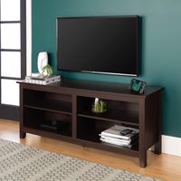 WE Furniture AZ58CSPES Classic Wood TV Stand, 58-Inch, Espresso