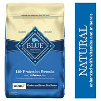 Blue Buffalo Life Protection Formula Adult Dog Food – Natural Dry Dog Food for Adult Dogs – Chicken and Brown Rice – 30 lb. Bag